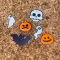 Móc khóa Halloween hình đầu lâu và bí ngô - Thumbnail 1