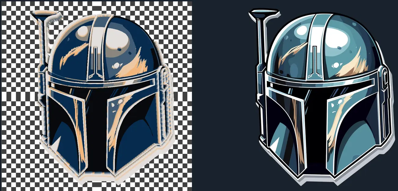 Mũ Boba Fett đa màu sắc - FOUR COLOR của HueForge - Image 2
