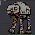 Mô hình xe tăng AT-AT đa sắc màu từ Star Wars - Thumbnail 2