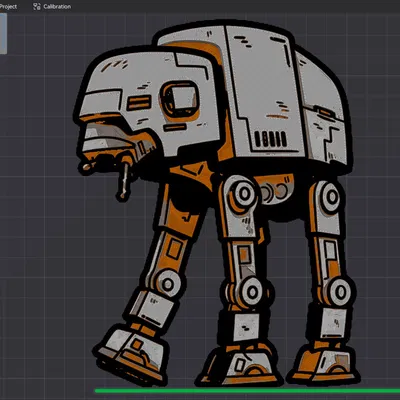 Mô hình xe tăng AT-AT đa sắc màu từ Star Wars