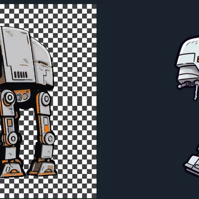 Mô hình xe tăng AT-AT đa sắc màu từ Star Wars