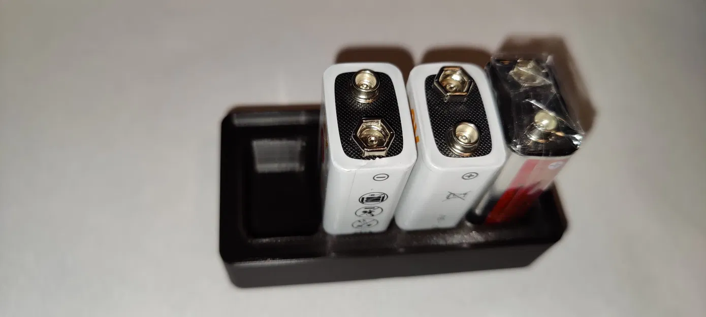 Giá đỡ pin 9V Gridfinity cho tổ chức hiệu quả - Image 1