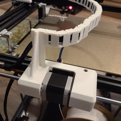 Nắp động cơ bước Ender 5 Plus với giá đỡ dây cáp