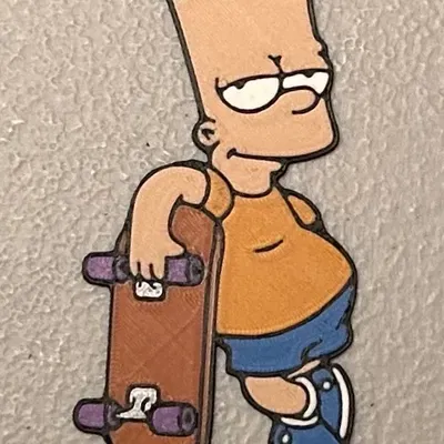 Nam châm Bart Simpson nhiều màu sắc 8 màu