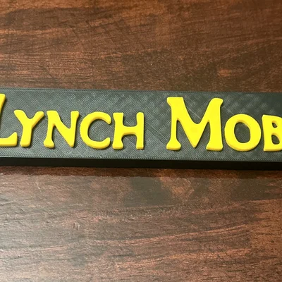 Biểu ngữ ban nhạc Lynch Mob thập niên 80
