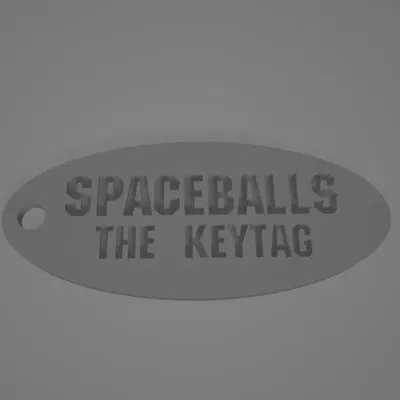 **Móc khóa Spaceballs với chữ khắc lõm độc đáo**