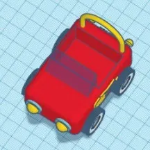 Xe ô tô mô hình được thiết kế trên tinkercad.com