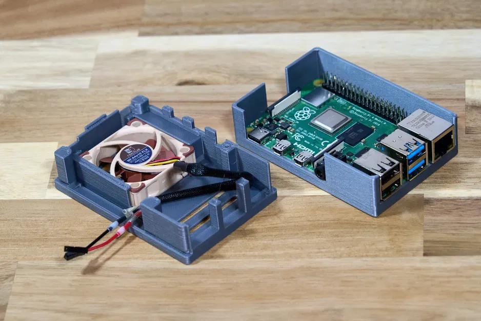 Vỏ máy Pi 3B/4B hỗ trợ quạt 40x10 - Image 5