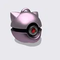 Móc khóa Pokeball Mew in 3D với 5 phần ghép lại - Thumbnail 1