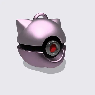 Móc khóa Pokeball Mew in 3D với 5 phần ghép lại