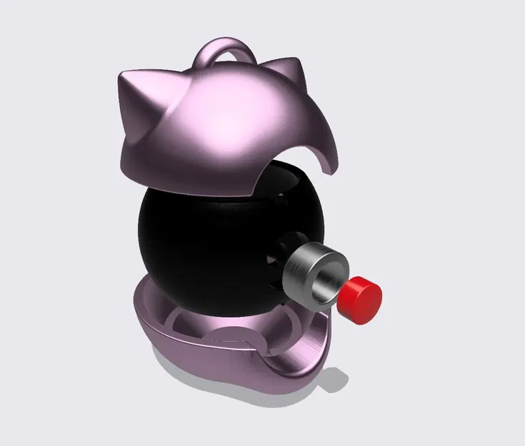 Móc khóa Pokeball Mew in 3D với 5 phần ghép lại - Image 2