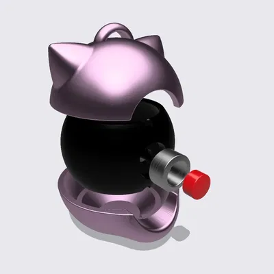 Móc khóa Pokeball Mew in 3D với 5 phần ghép lại