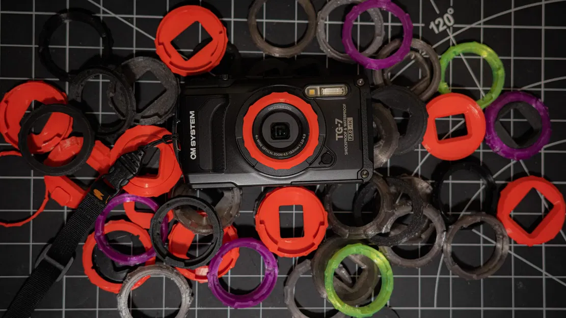 Cập nhật 8/2/25: Nắp Vòng + Chắn Nắng OM System / Olympus Tough TG (Nhiều kiểu) - Image 1