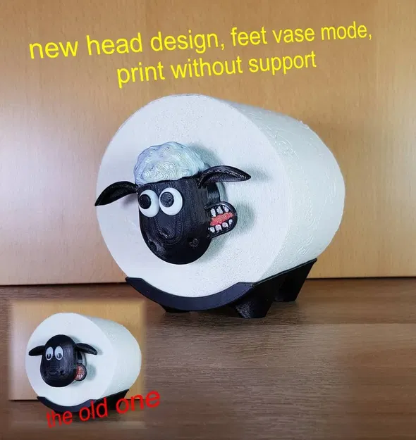 Giá đỡ cuộn giấy vệ sinh Shaun the Sheep với thiết kế đầu ... - Image 1