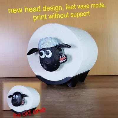Giá đỡ cuộn giấy vệ sinh Shaun the Sheep với thiết kế đầu ...