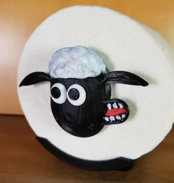 Giá đỡ cuộn giấy vệ sinh Shaun the Sheep với thiết kế đầu ... - Image 2