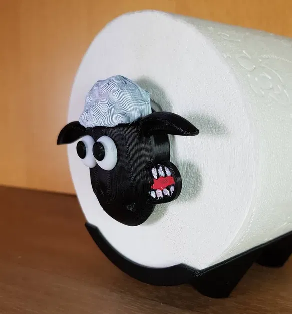 Giá đỡ cuộn giấy vệ sinh Shaun the Sheep với thiết kế đầu ... - Image 4