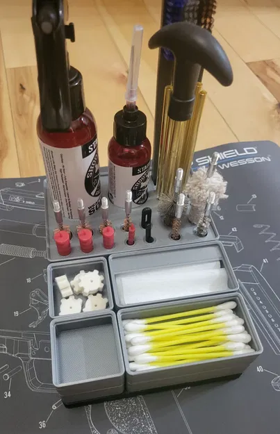 Giá đỡ vệ sinh súng cho Shooter's Lube và Gridfinity - Image 1