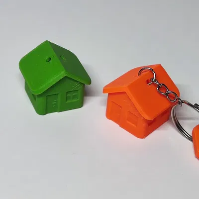 Móc khóa hình nhà không góc cạnh sắc nhọn