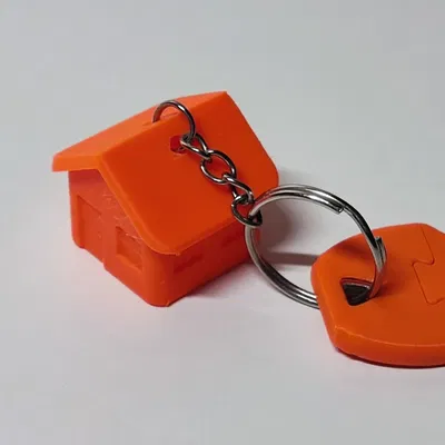 Móc khóa hình nhà không góc cạnh sắc nhọn