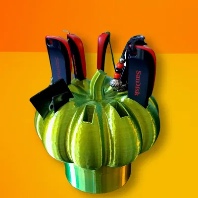 Giá đỡ USB hình bí ngô cho bàn làm việc ngày Halloween