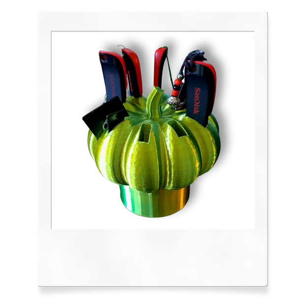 Giá đỡ USB hình bí ngô cho bàn làm việc ngày Halloween - Image 3