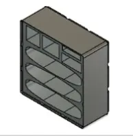 Giá đỡ hộp chìa khóa lục giác Pittsburgh Gridfinity - Image 1