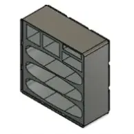 Giá đỡ hộp chìa khóa lục giác Pittsburgh Gridfinity