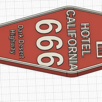 Móc chìa khóa Hotel California với thiết kế độc đáo