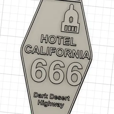 Móc chìa khóa Hotel California với thiết kế độc đáo