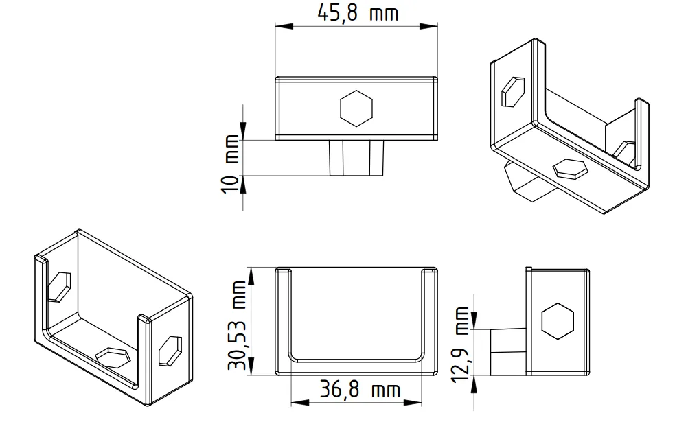 Giá đỡ nhiệt kế HSW Sonoff snzb-02 với file FreeCAD - Image 2