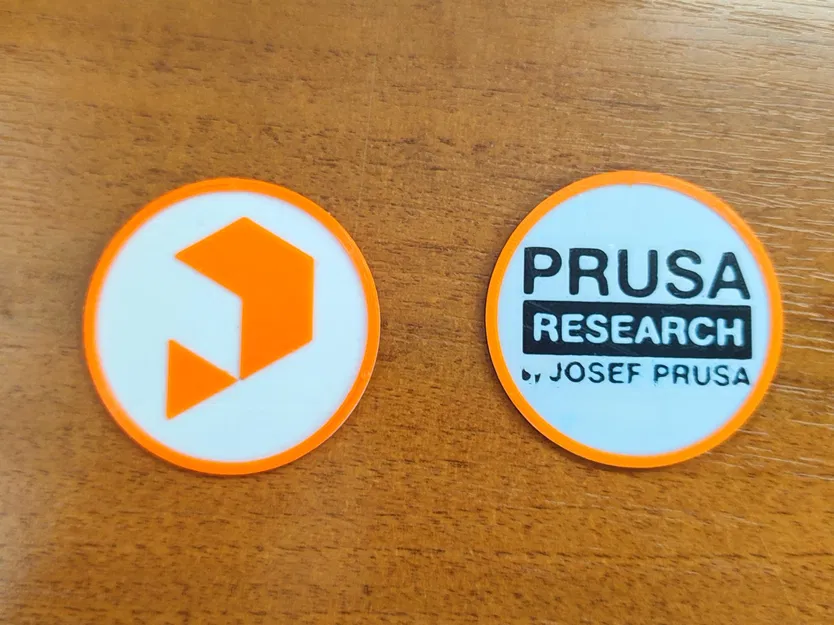 Bộ token Prusa với thiết kế tinh tế màu cam, đen và trắng - Image 1