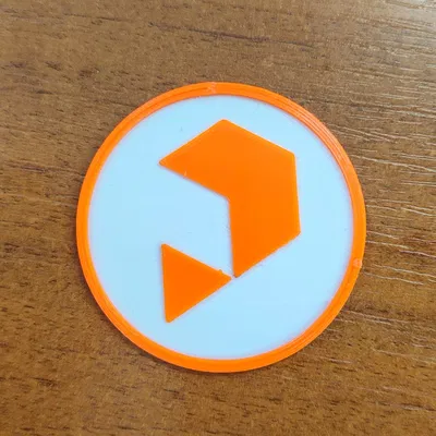 Bộ token Prusa với thiết kế tinh tế màu cam, đen và trắng