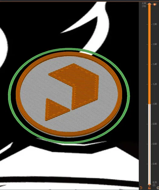 Bộ token Prusa với thiết kế tinh tế màu cam, đen và trắng - Image 3