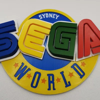 Biểu tượng Sega World Sydney in 3D nhiều màu sắc