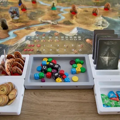 Hệ thống gạch mô-đun tổ chức token trò chơi bàn