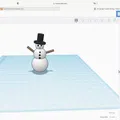 Mô hình người tuyết đơn giản thiết kế trong Tinkercad - Thumbnail 1