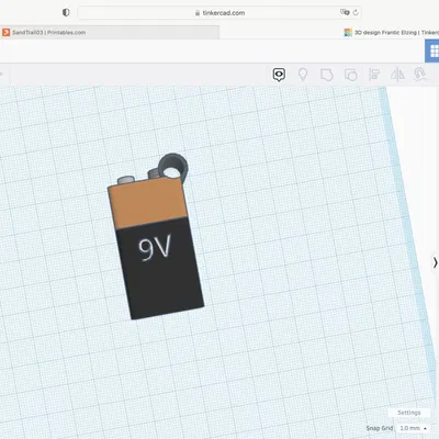 Móc khóa hình pin 9V cho cuộc thi móc khóa