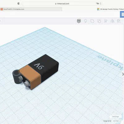 Móc khóa hình pin 9V cho cuộc thi móc khóa