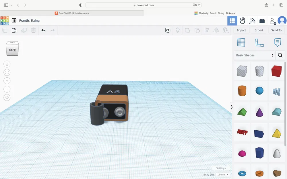 Móc khóa hình pin 9V cho cuộc thi móc khóa - Image 3