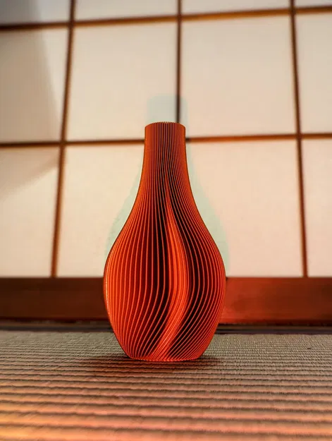 Bình hoa xoáy đơn giản phản chiếu ánh sáng rực rỡ - Image 3