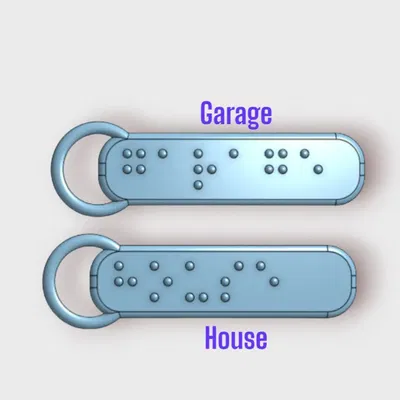 Móc khóa chữ nổi dành cho người khiếm thị