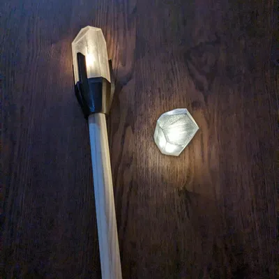 Đầu gậy phép thuật thủy tinh cho trang phục phù thủy