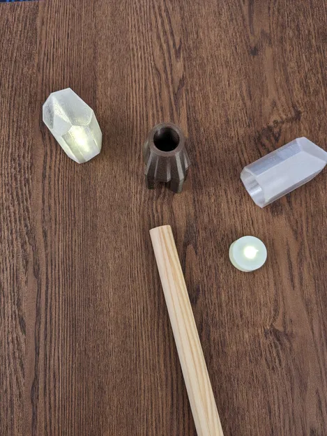 Đầu gậy phép thuật thủy tinh cho trang phục phù thủy - Image 3