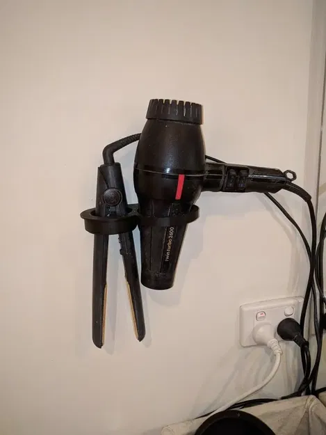 Giá treo máy sấy tóc V2 với thanh chéo cho máy duỗi tóc - Image 1