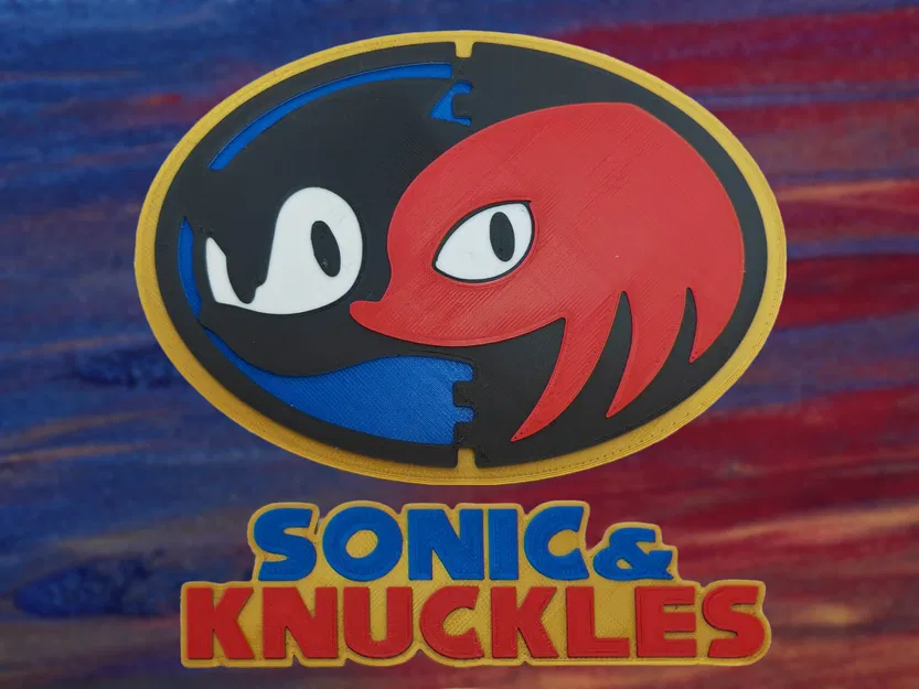 Biểu tượng Sonic và Knuckles nhiều màu sắc - Image 1