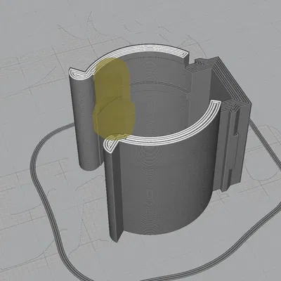 Giá đỡ đèn pin góc phải cho Convoy H1 trên băng đô Skilhunt HB3