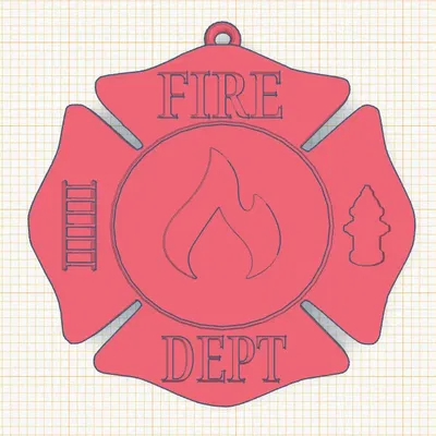 Móc khóa hình thánh giá Malta với ngọn lửa nhỏ ở giữa