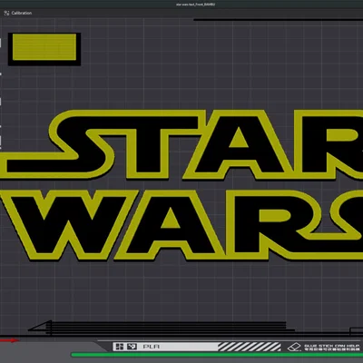 Chữ Star Wars đa màu sắc phong cách HueForge