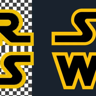 Chữ Star Wars đa màu sắc phong cách HueForge